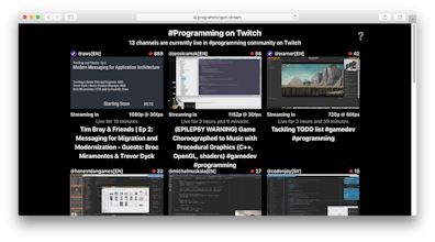 Programming Streams on Twitch gallery image