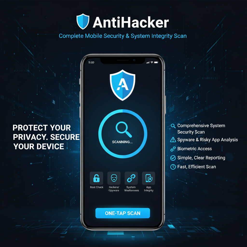 AntiHacker - Main product screenshot demonstrating key features and user interface