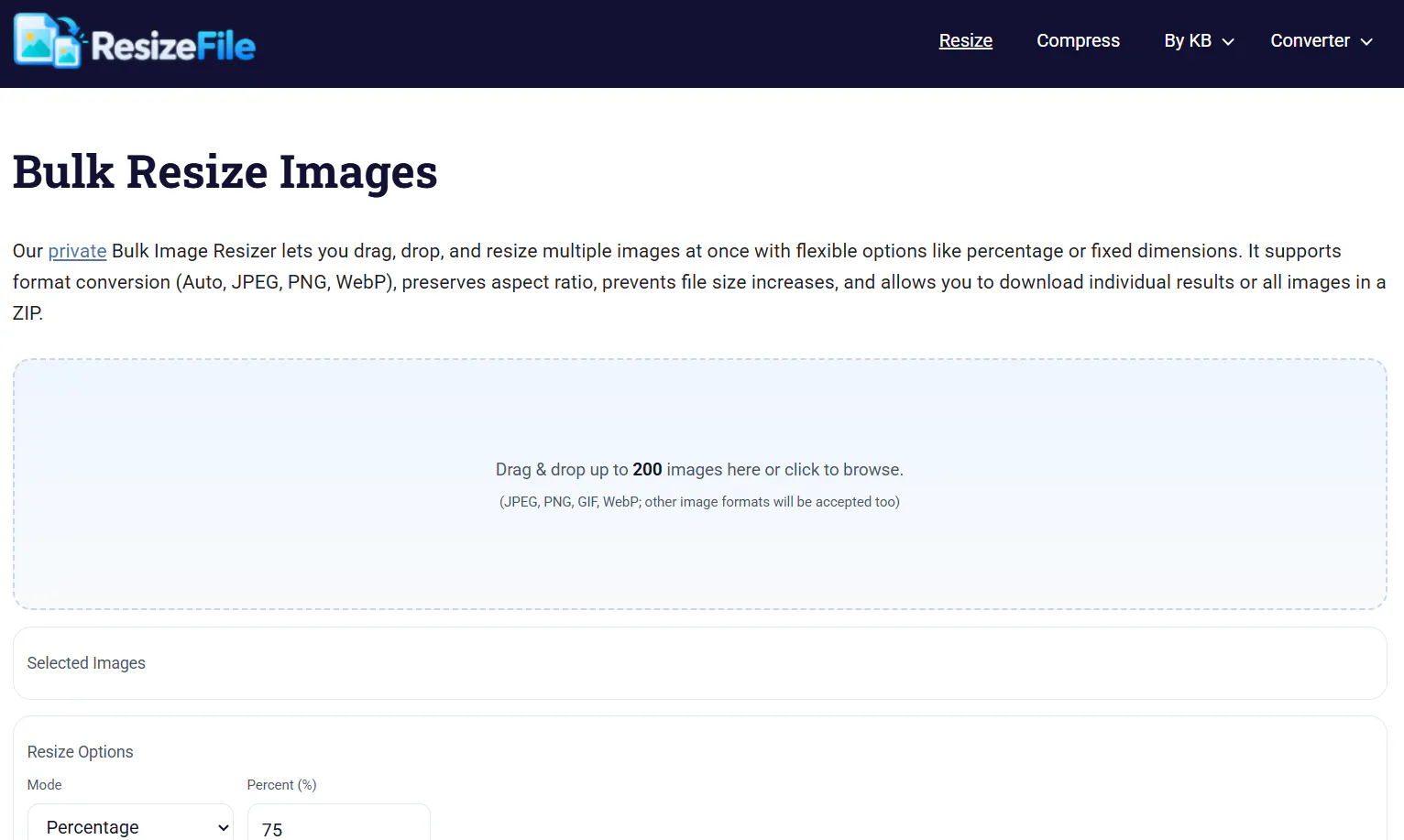 Bulk Image Resize - Private & Free gallery image