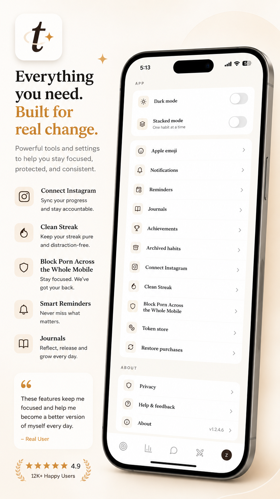 Trider : modern habit tracker gallery image