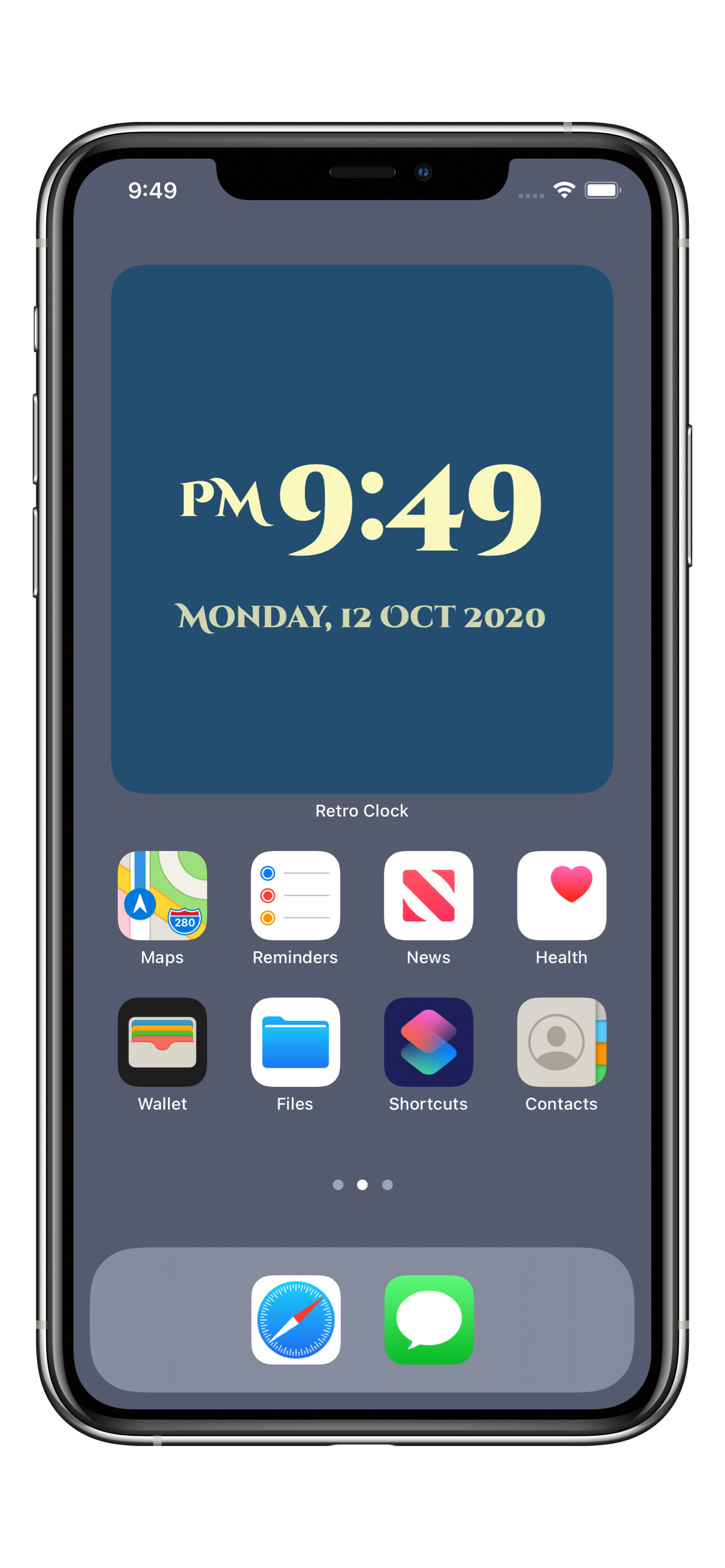Minimalist Retro Clock iOS app gallery image