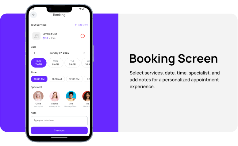 Sách làm đẹp - Salon đặt phòng Flutter ui media 4