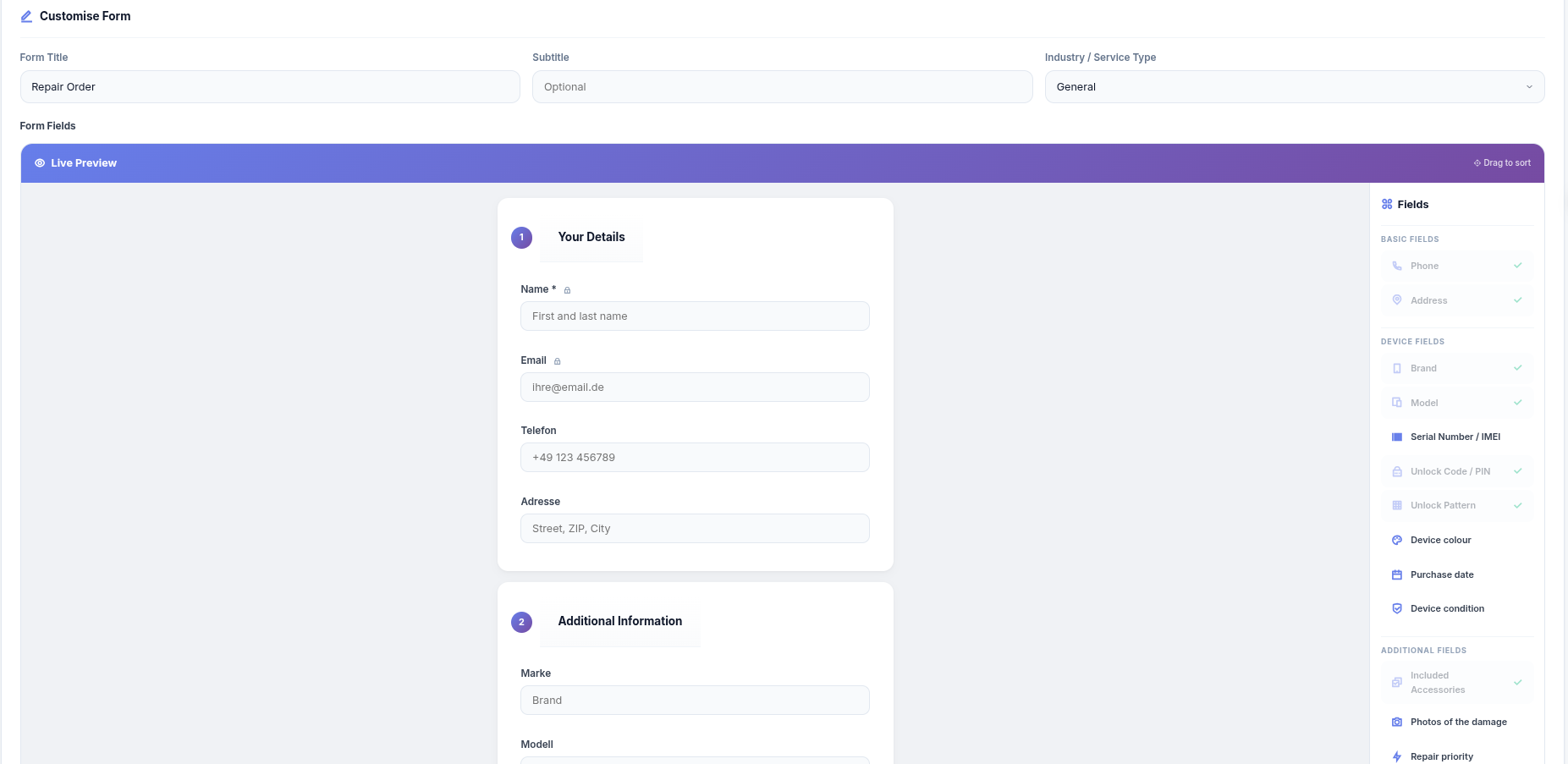 Reparaturpass - Screenshot 4 showing product features and functionality