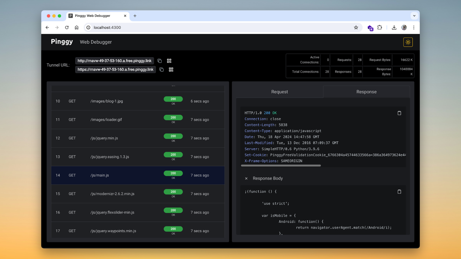 Aplicación de pinggy - ¡La forma más fácil de compartir sus sitios web y aplicaciones de Localhost! media 5