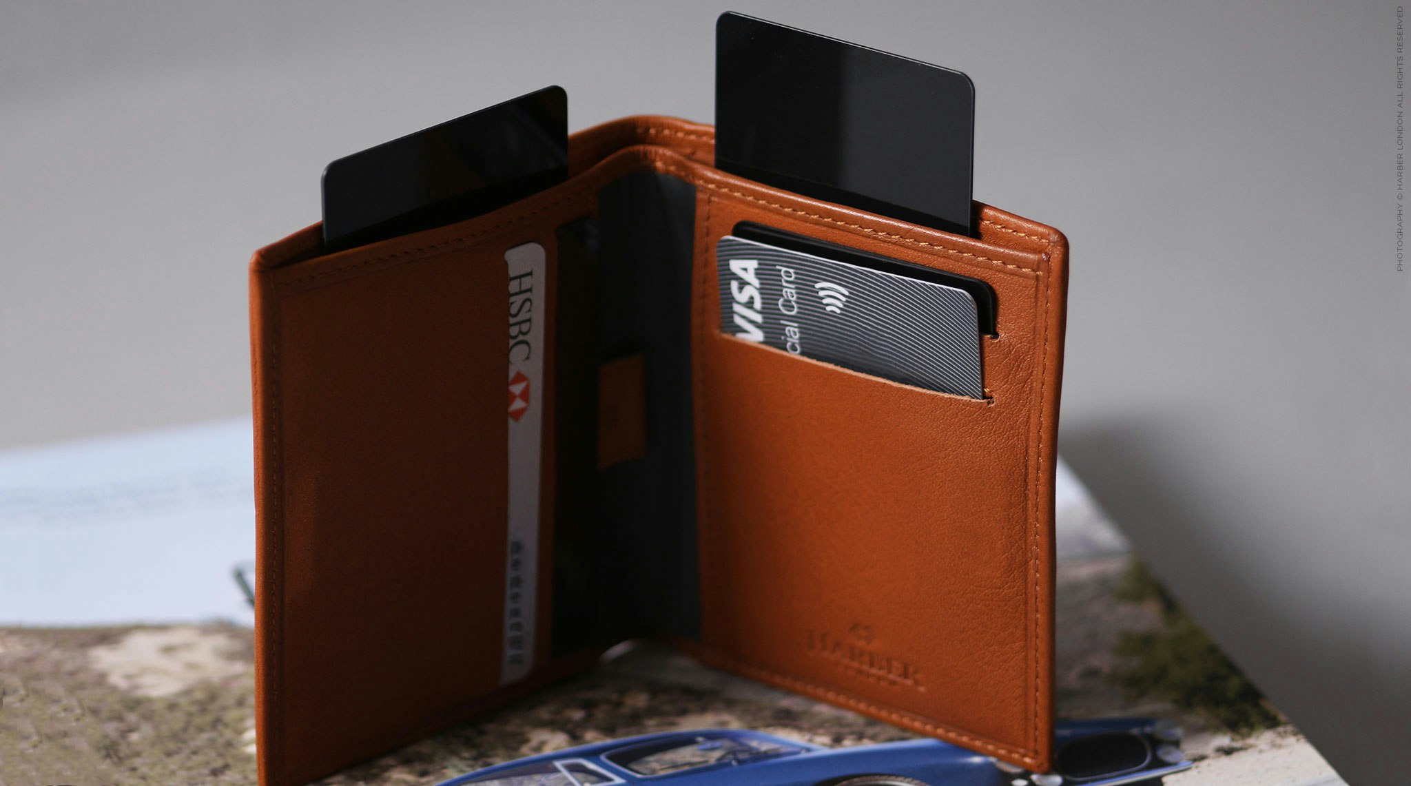 Leather Wallet with RFID Protection