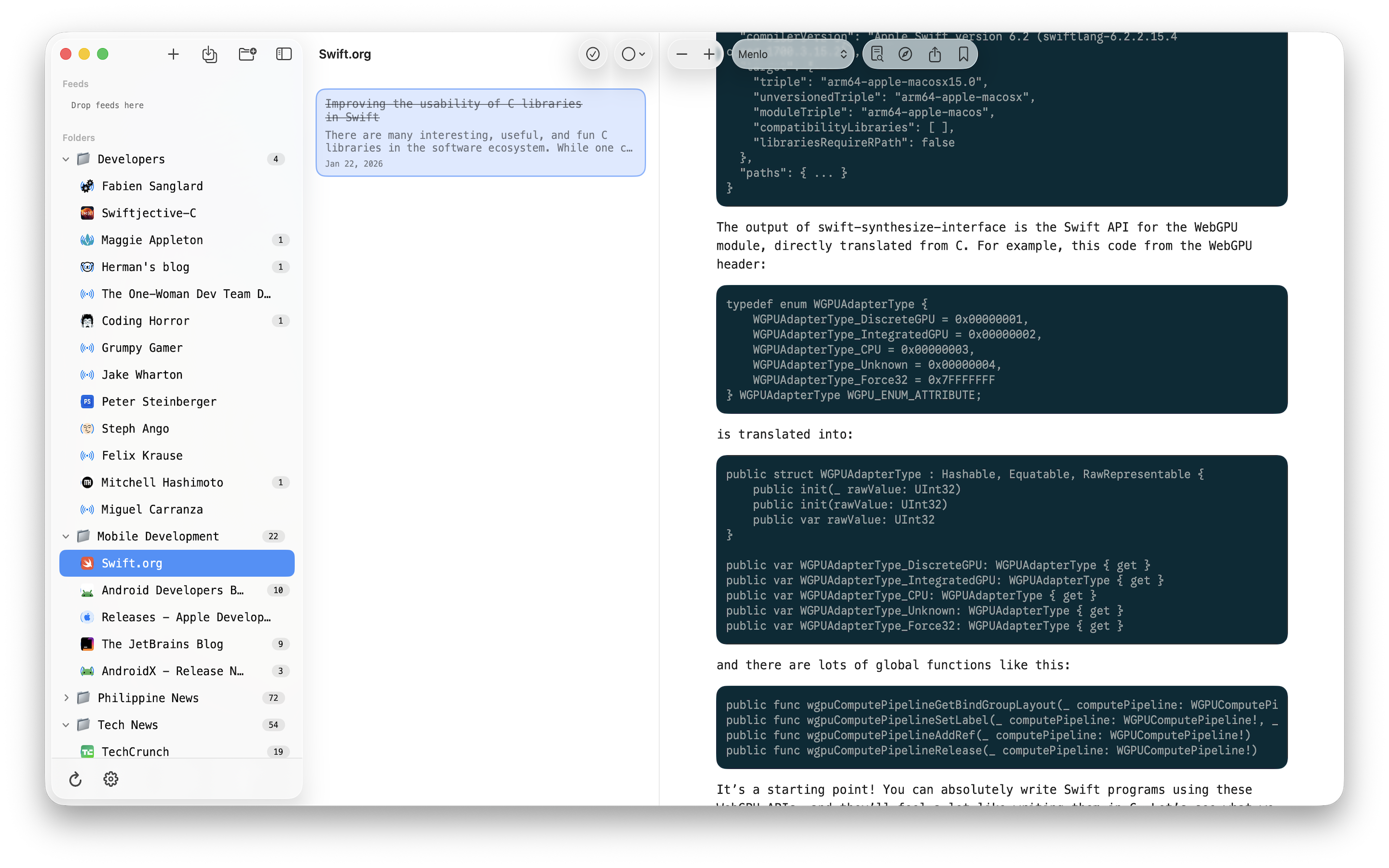 Ember Feed Alternative RSS Reader gallery image