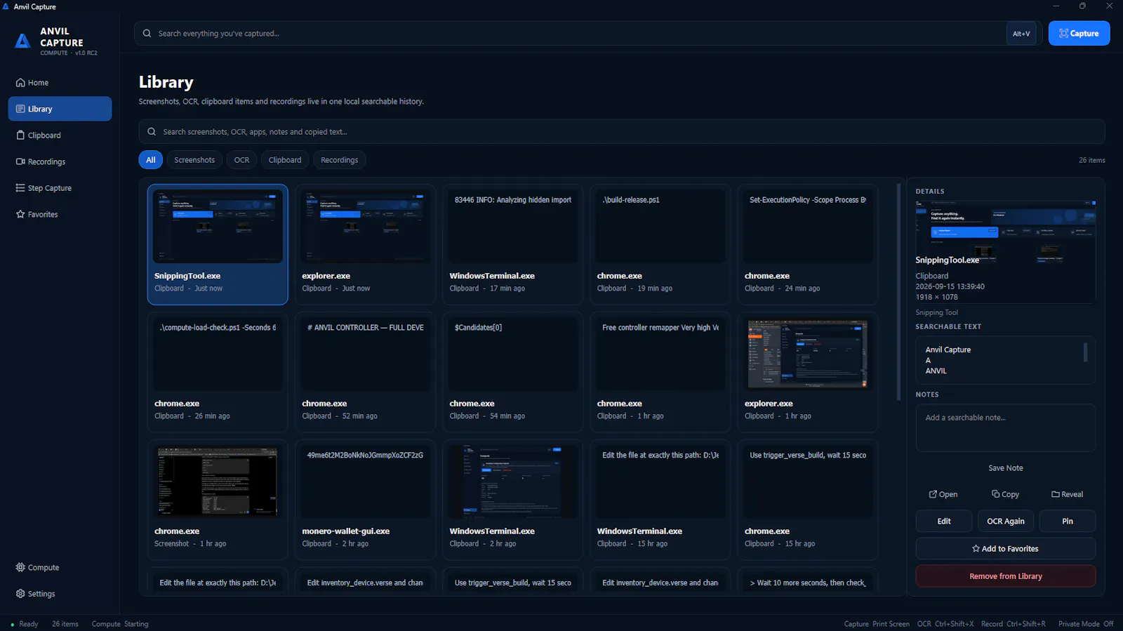 Anvil Capture screenshot 4