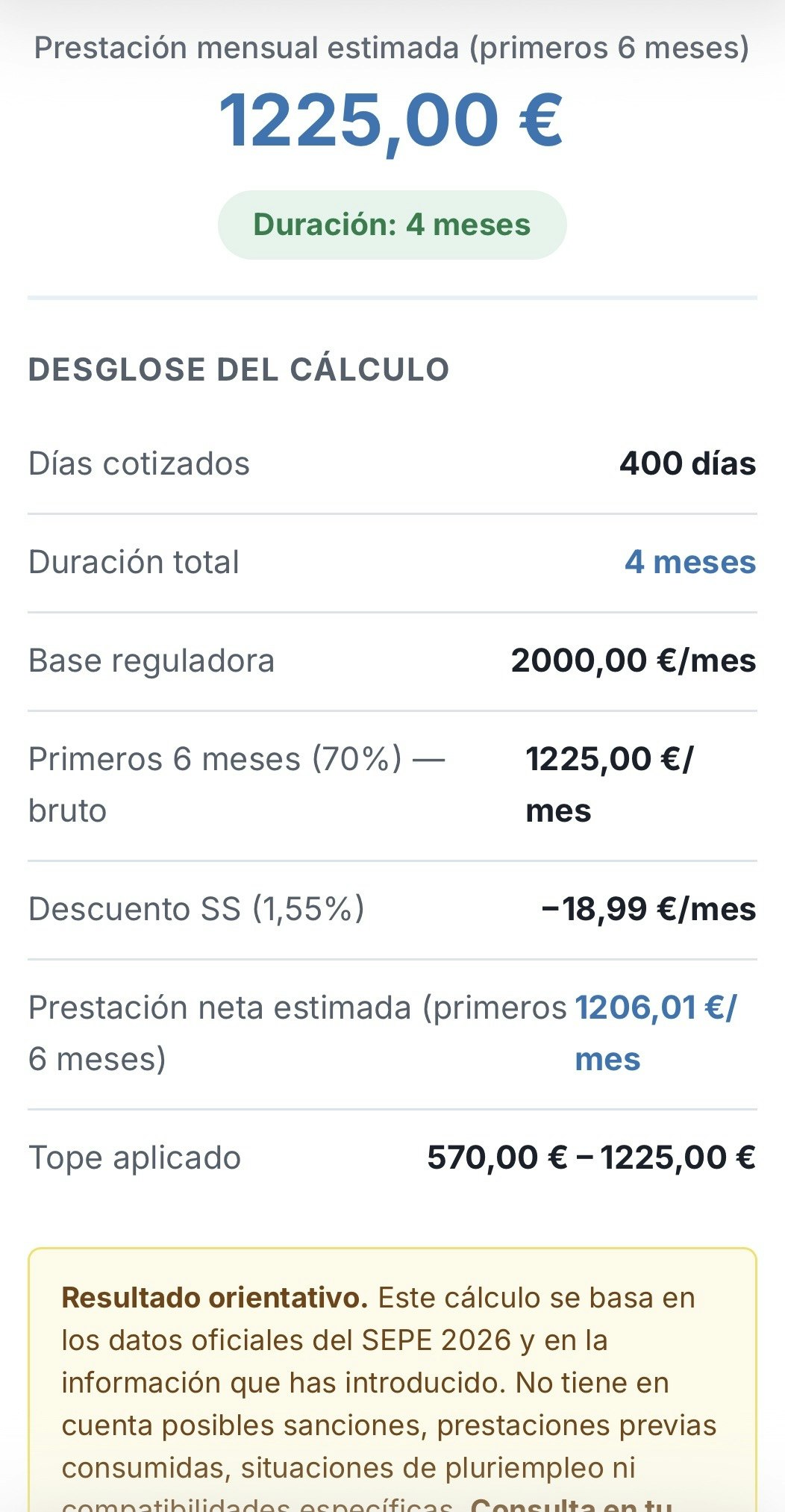 CalculaParo.es gallery image