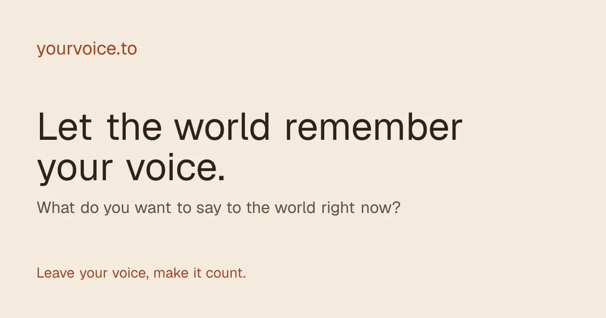 yourvoice.to gallery image