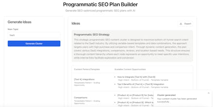 Programmatic SEO Plan Builder gallery image