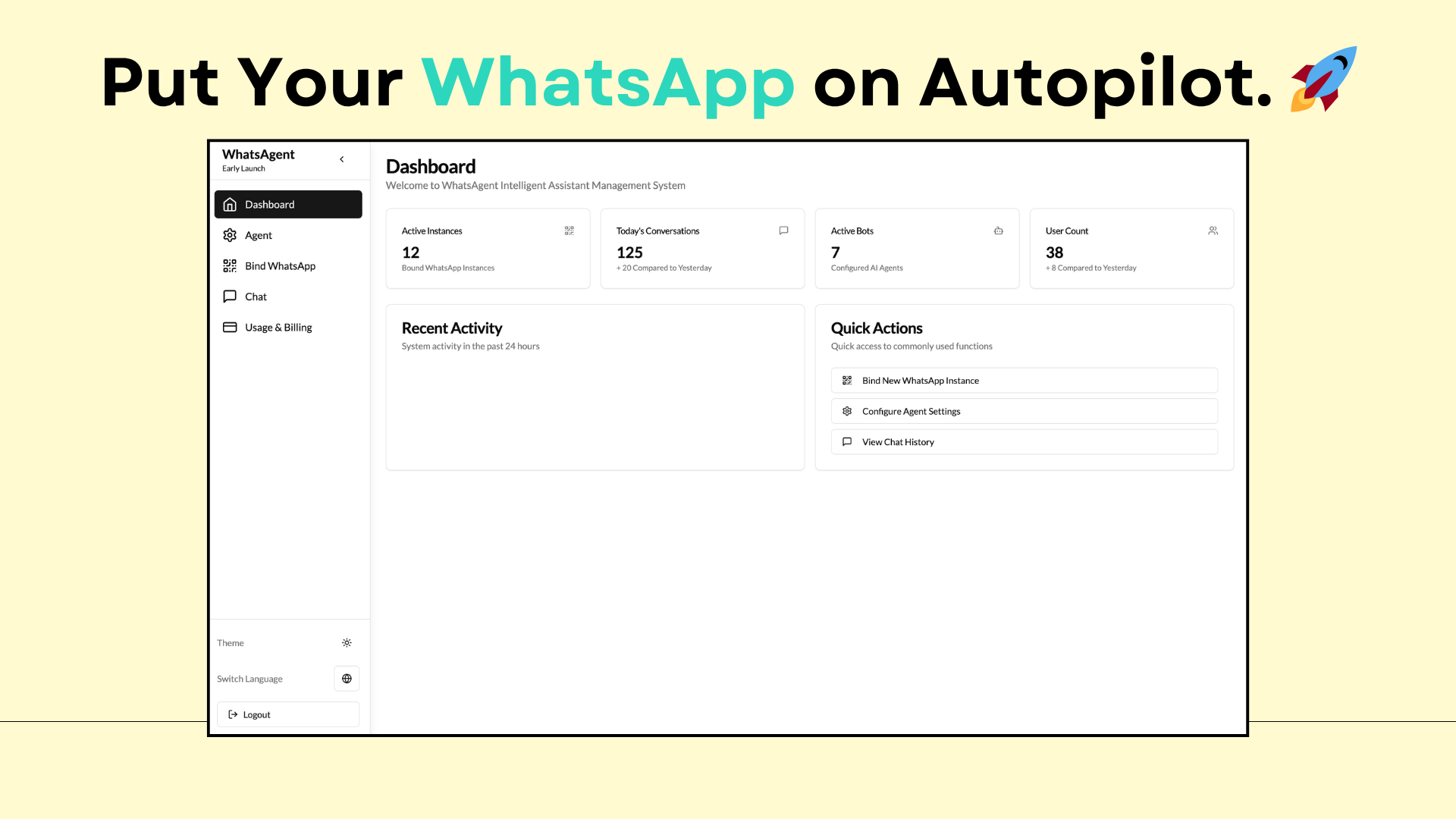 Media Whatsagent - whatsapp di autopilot - Berhenti menjawab secara manual di WhatsApp.Bina chatbot AI anda 1
