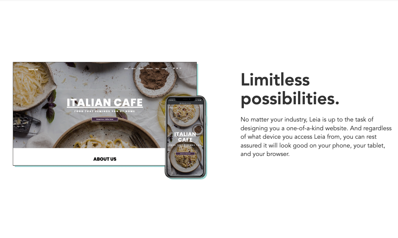 Leia: Website Builder gallery image