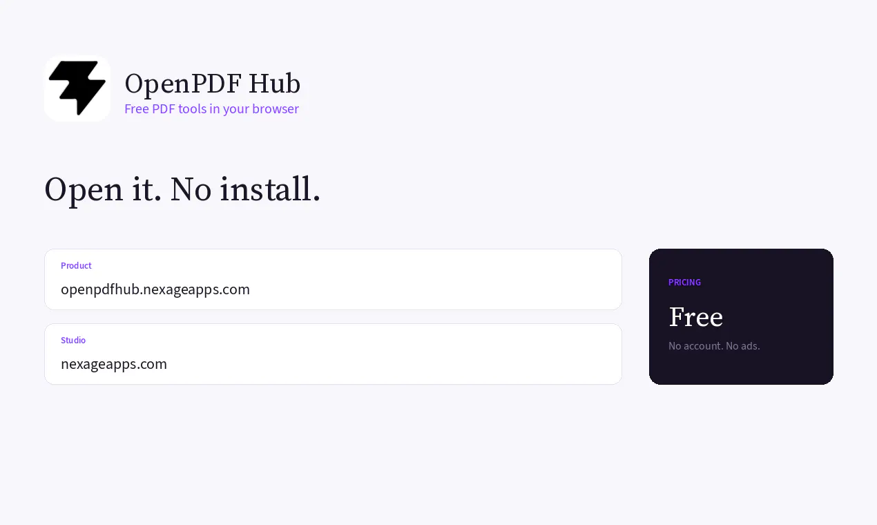 OpenPDF Hub screenshot