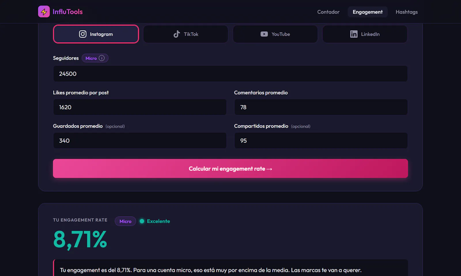 InfluTools- for Spanish content creators screenshot 2