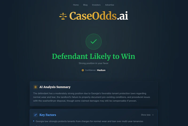 CaseOdds.ai screenshot 3