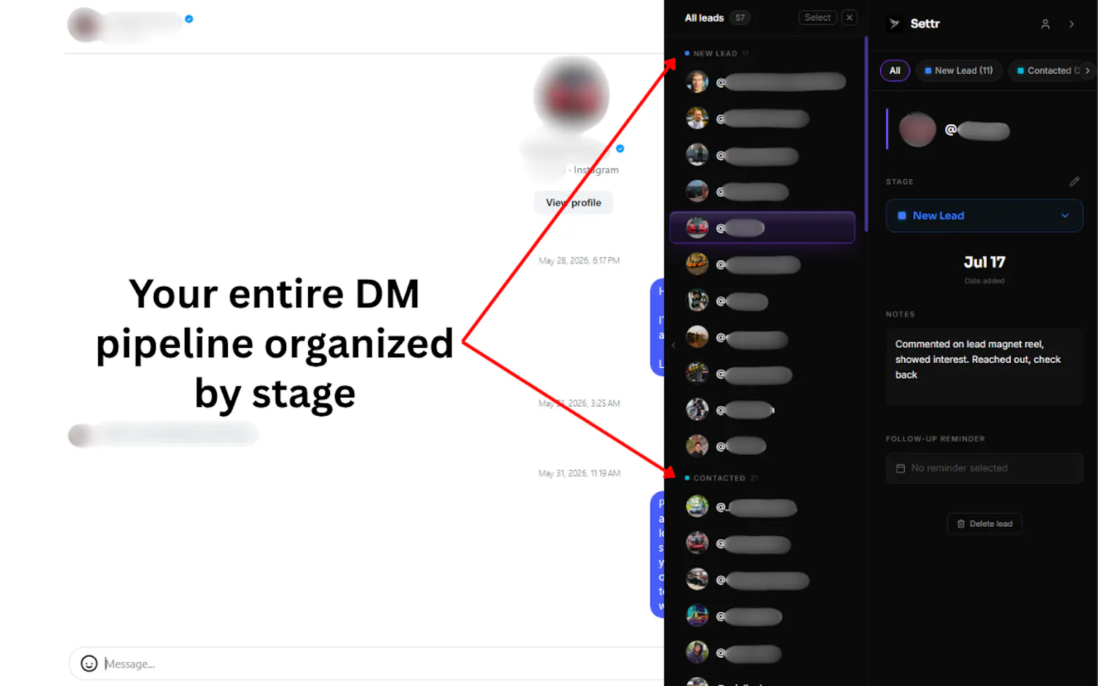 Settr - Instagram DM CRM screenshot 3