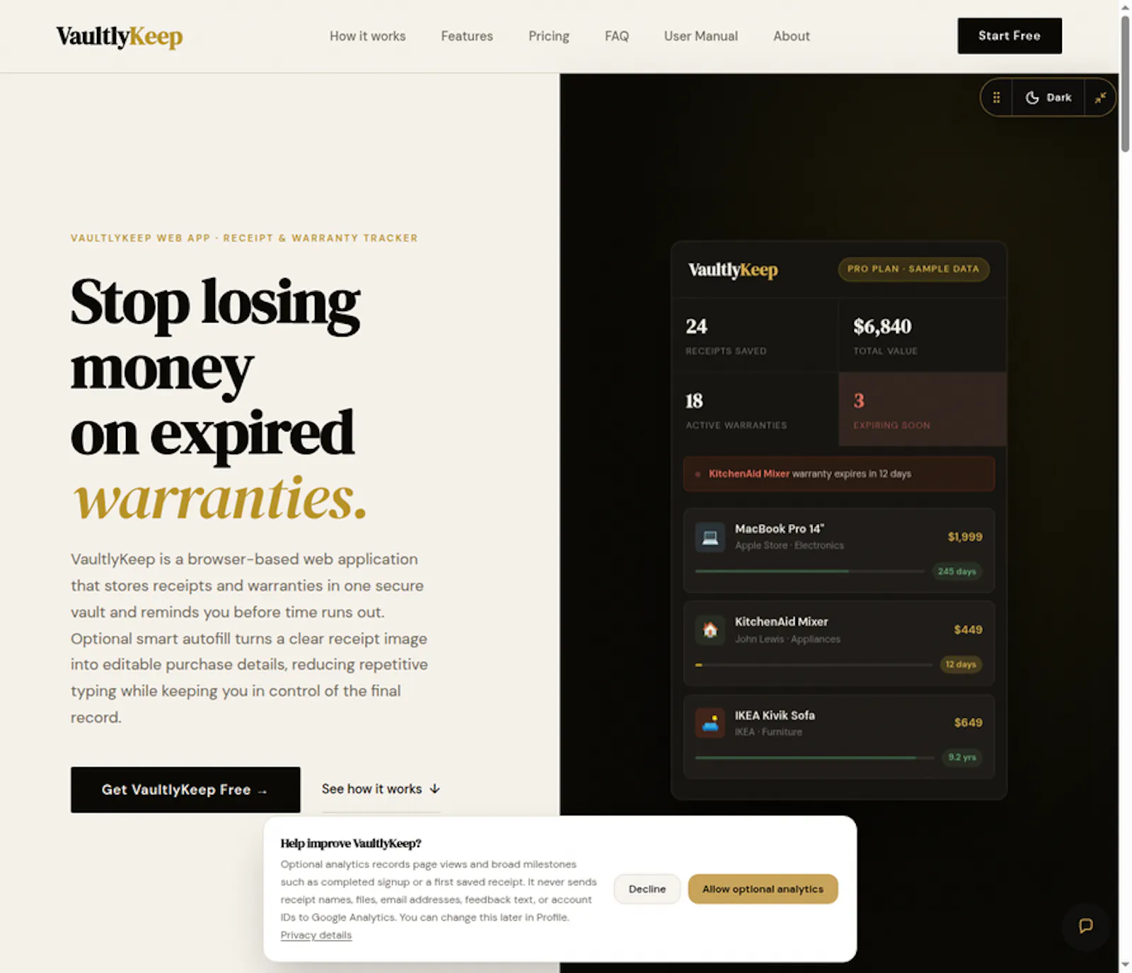 VaultlyKeep screenshot 3