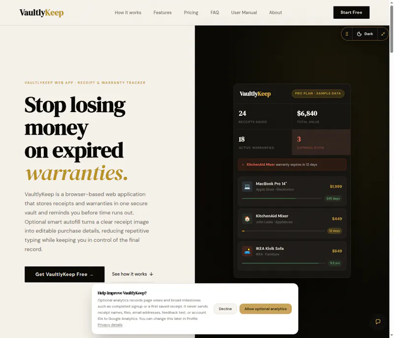 VaultlyKeep screenshot 3
