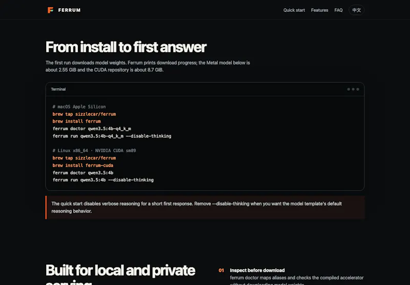 Ferrum screenshot 1