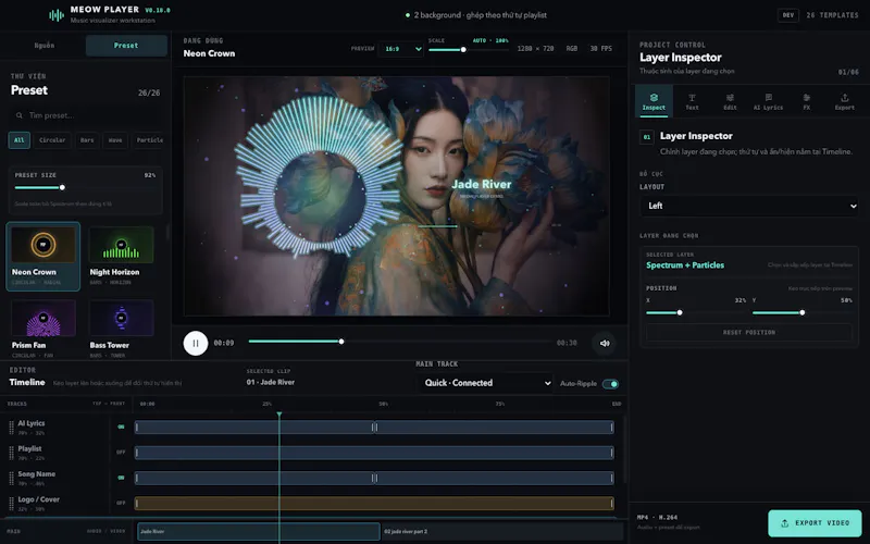 Meow Player — Music Visualizer screenshot 1