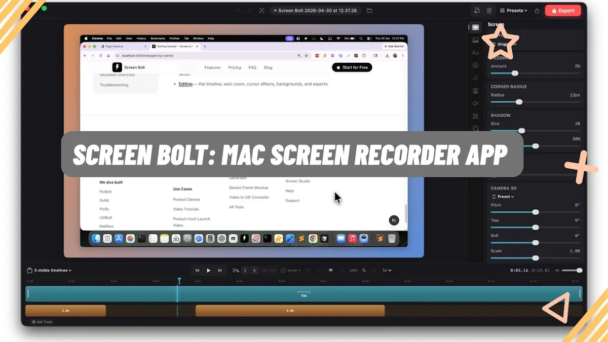 Screen Bolt