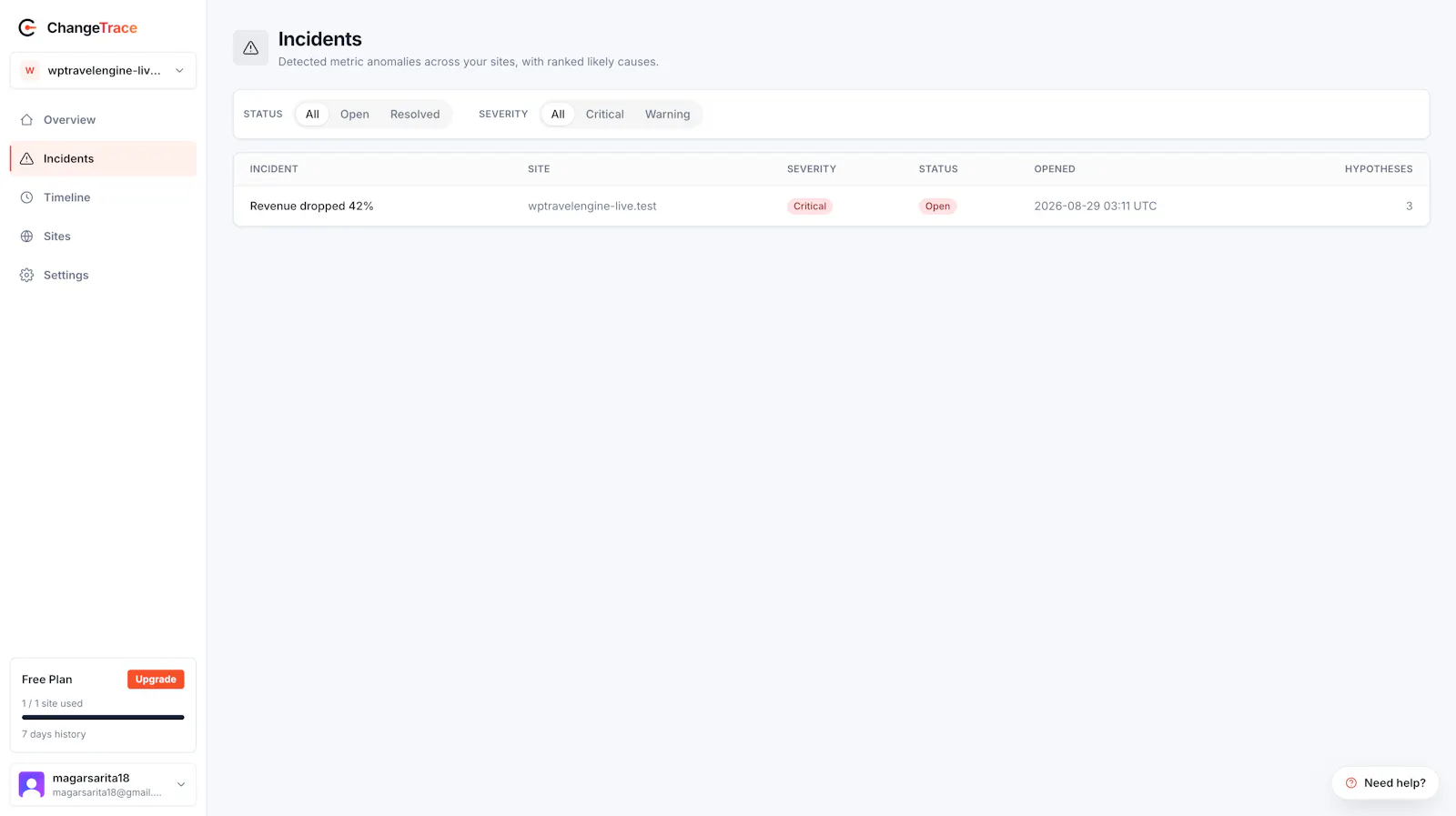 ChangeTrace screenshot 3