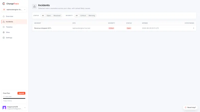 ChangeTrace screenshot 3