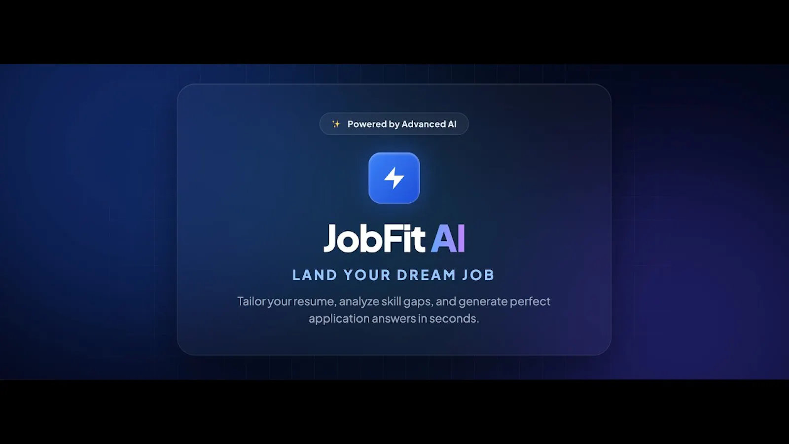 JobFit AI - Resume Tailoring & Scoring screenshot 1 (video preview)