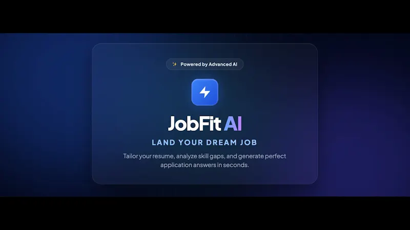 JobFit AI - Resume Tailoring & Scoring screenshot 1 (video preview)