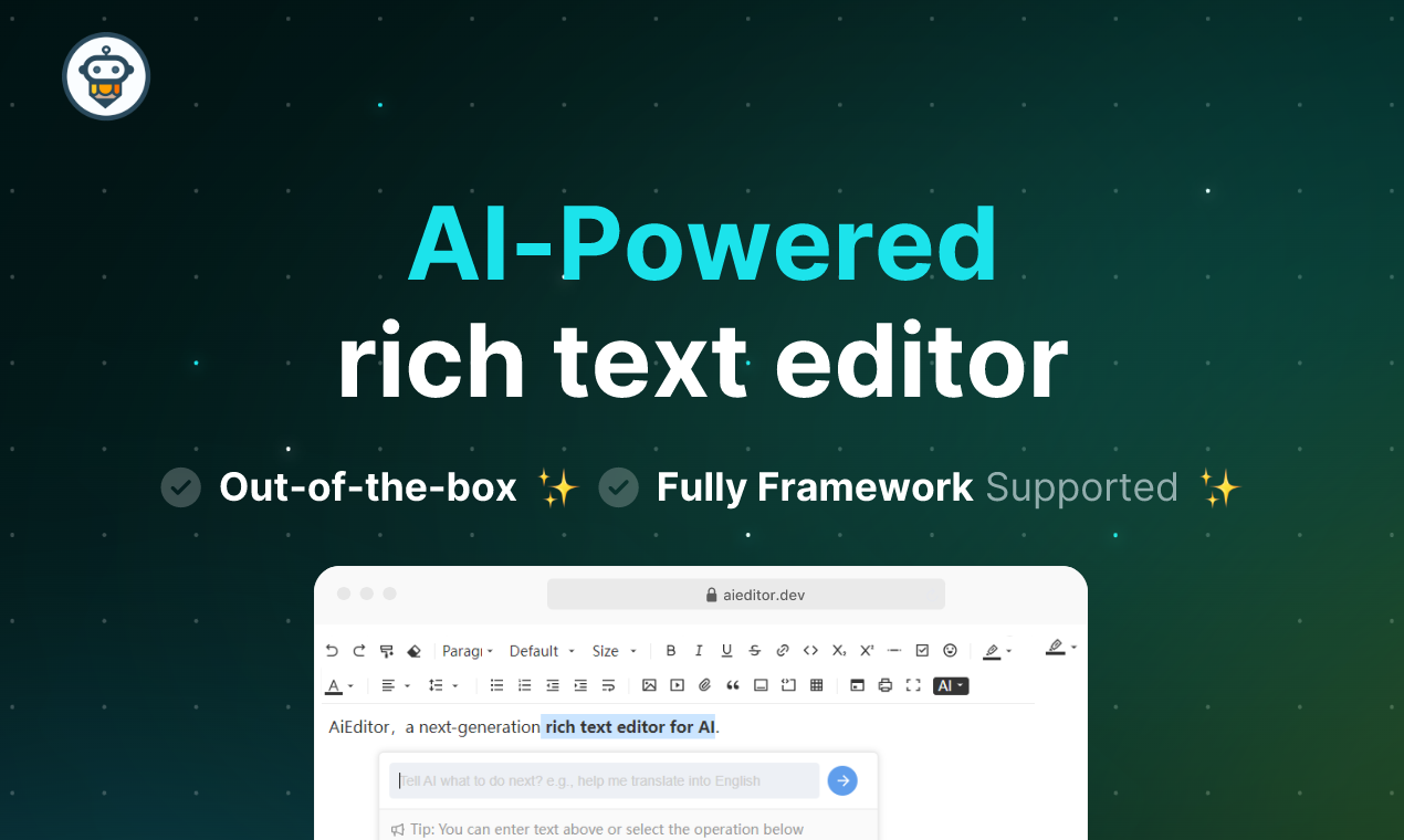 startuptile AiEditor-An open source AI-powered rich text editor