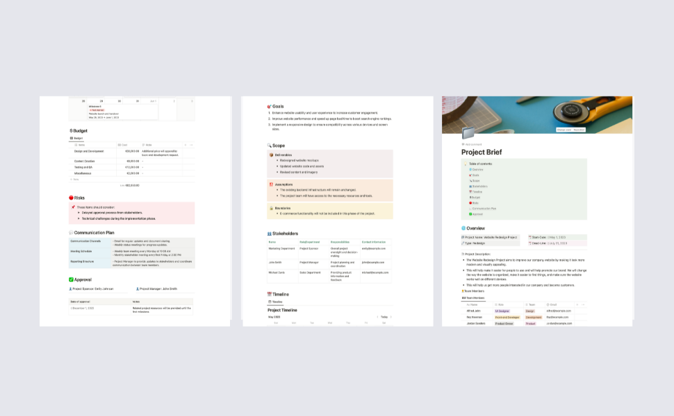 Project Brief Template for Notion! gallery image