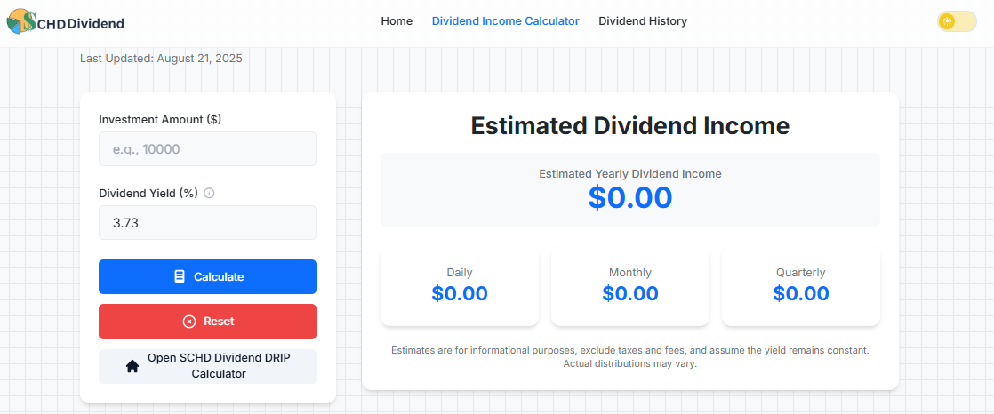SCHD Dividend Calculator gallery image