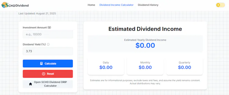 SCHD Dividend Calculator