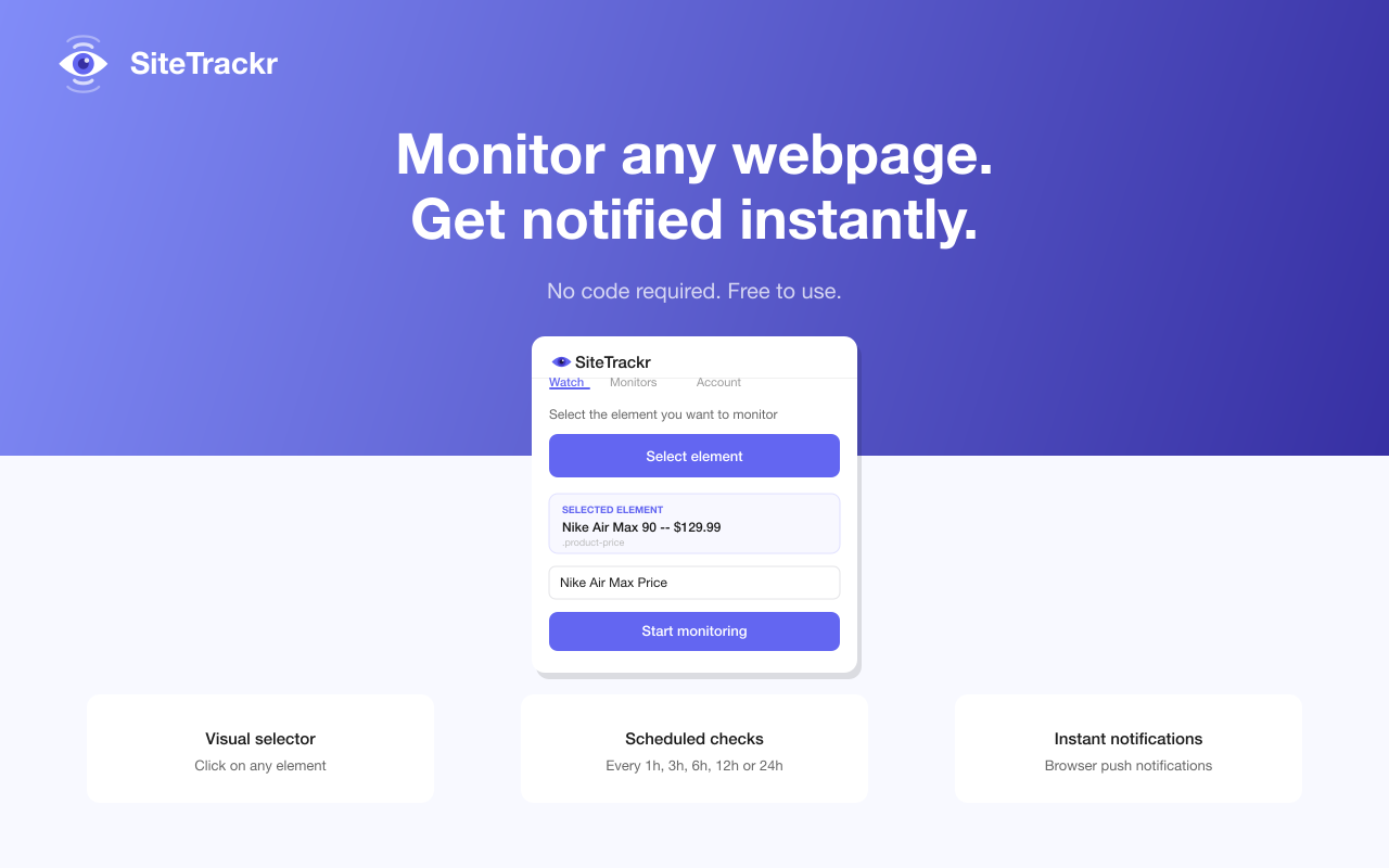 SiteTrackr gallery image