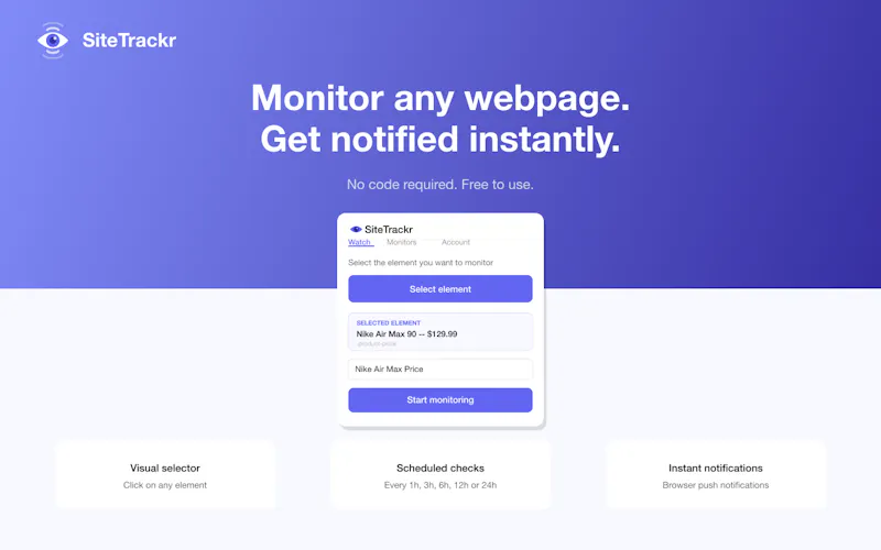 SiteTrackr screenshot 2