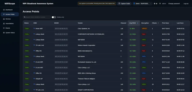WiFiScope-WiFi awareness & PCAP analysis screenshot 2
