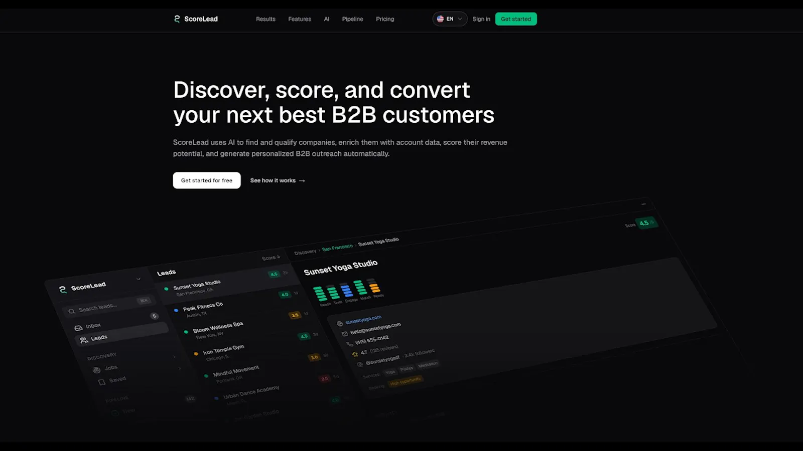 ScoreLead screenshot 1 (video preview)