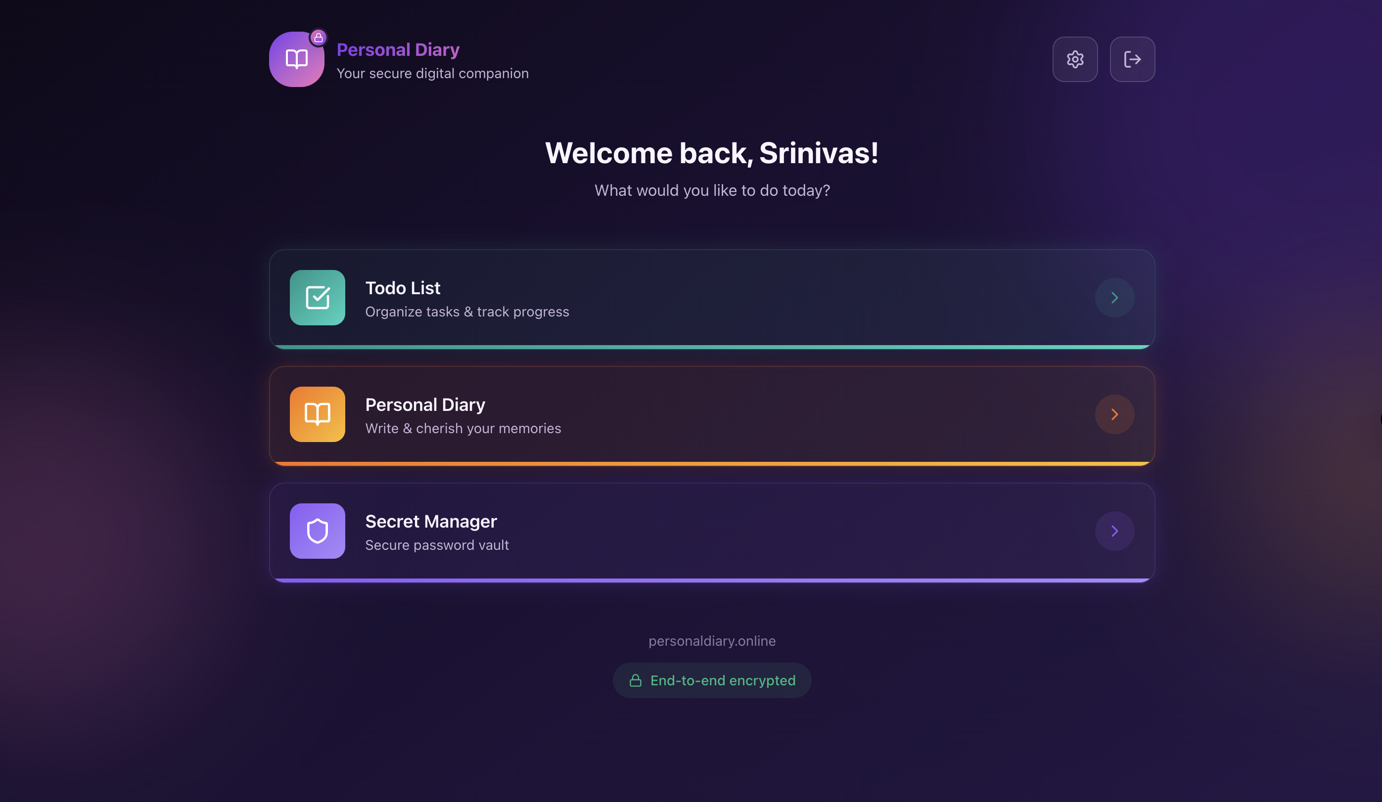 Personal Diary gallery image