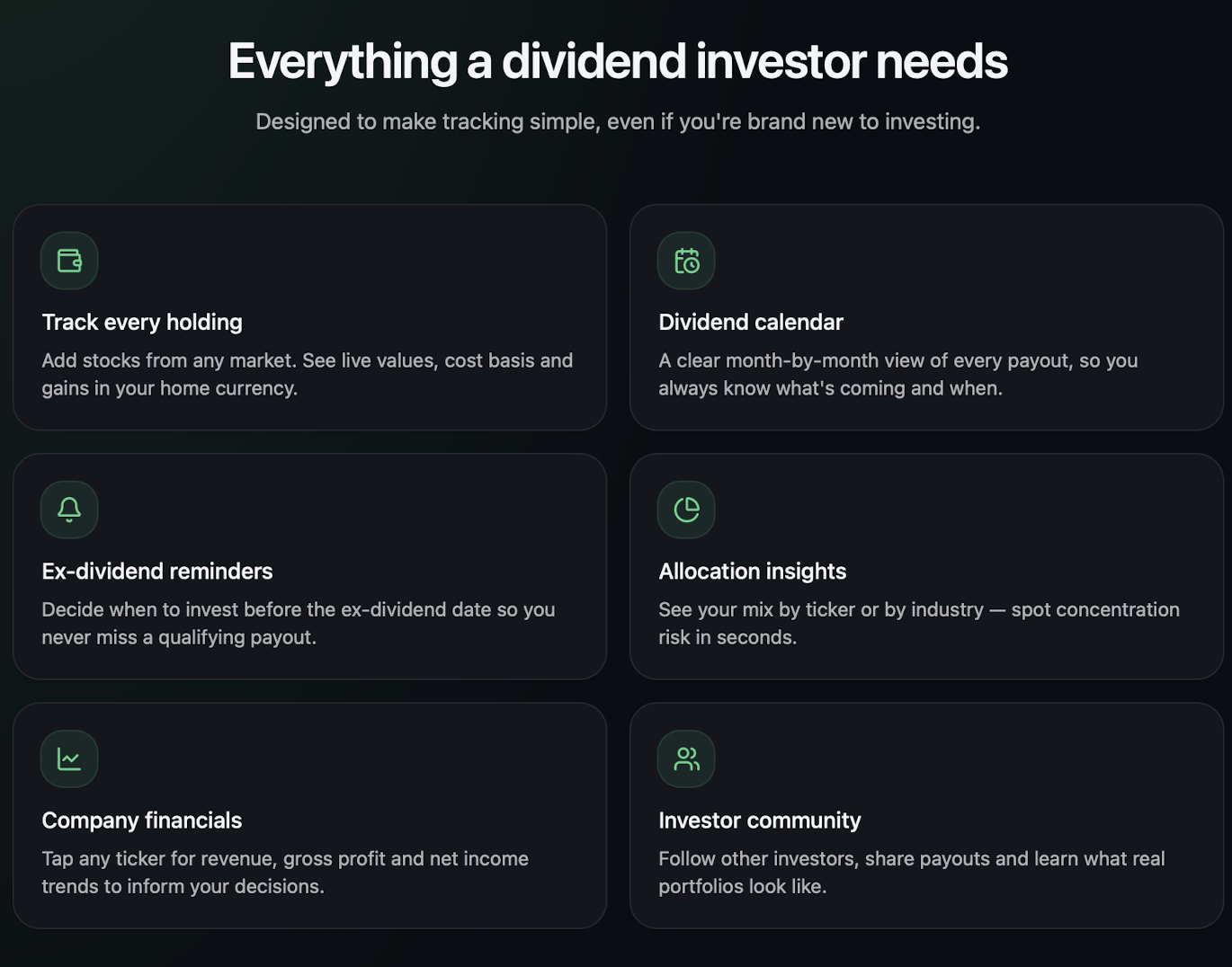 Investing Dividend Tracker gallery image