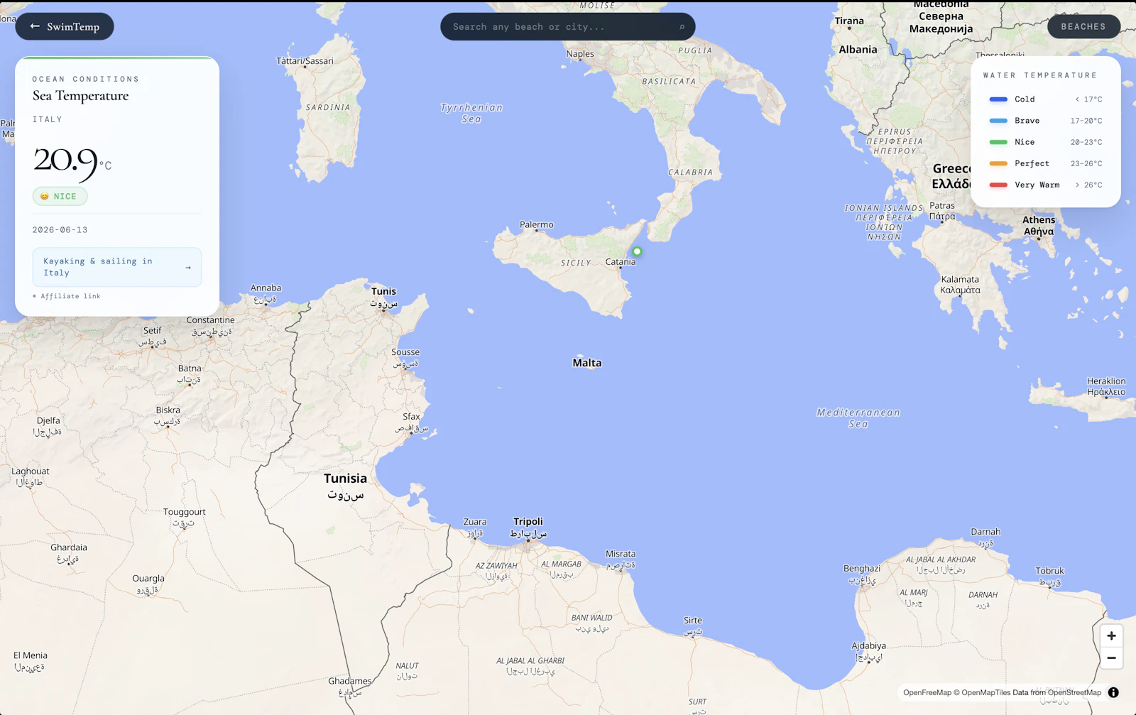 Check sea temperature before beach trip screenshot 2