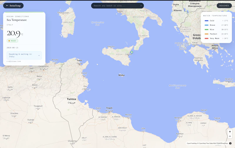 Check sea temperature before beach trip screenshot 2