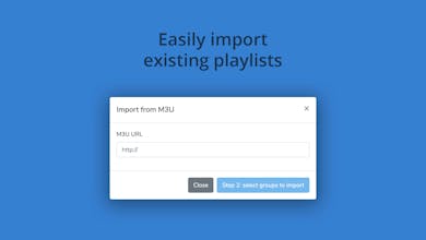 Online IPTV M3U playlist editor gallery image