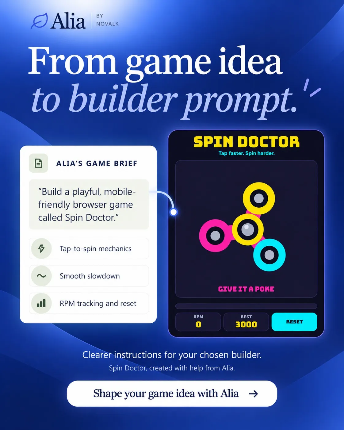 Alia, A breakthrough in Vibe Coding gallery image