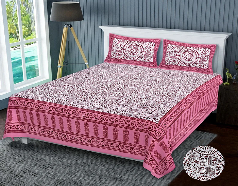 Bedsheet with 2 Pillow Cover