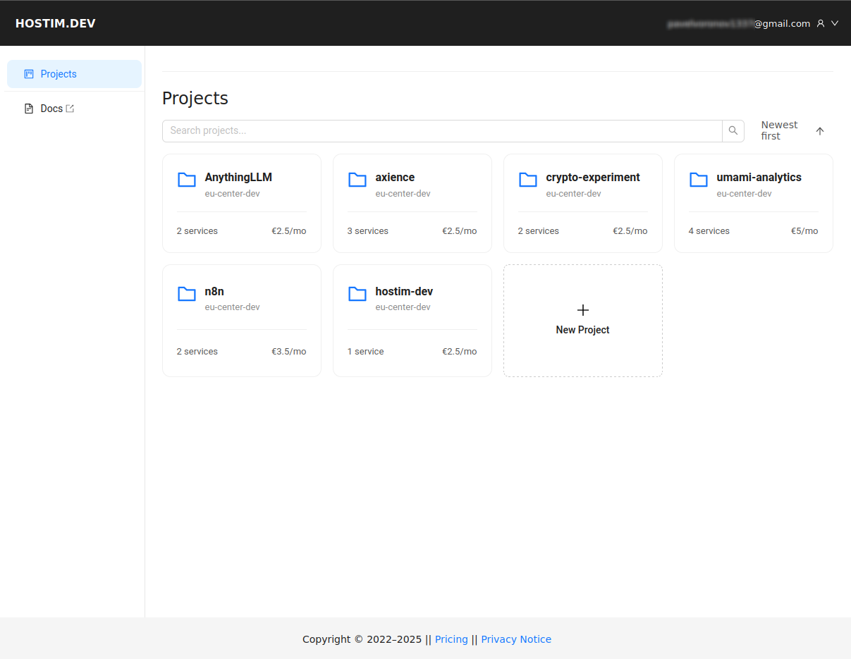 Hostim.dev gallery image