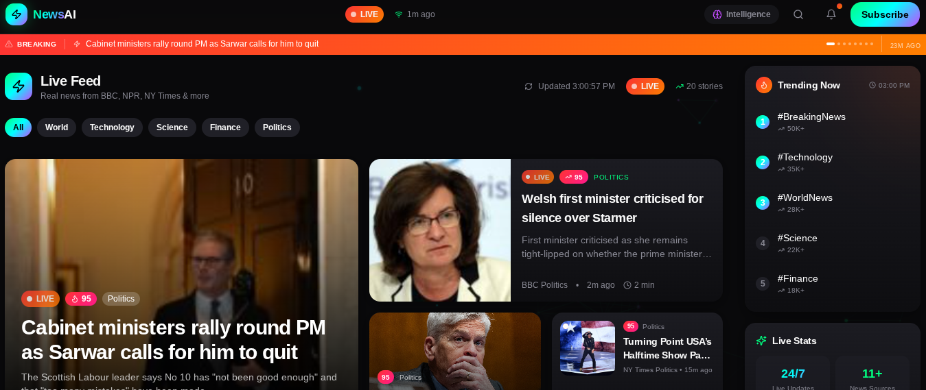 NewsAI - Screenshot 2 showing product features and functionality