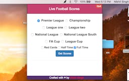 Football-Dock Live scores from menu bar media 3