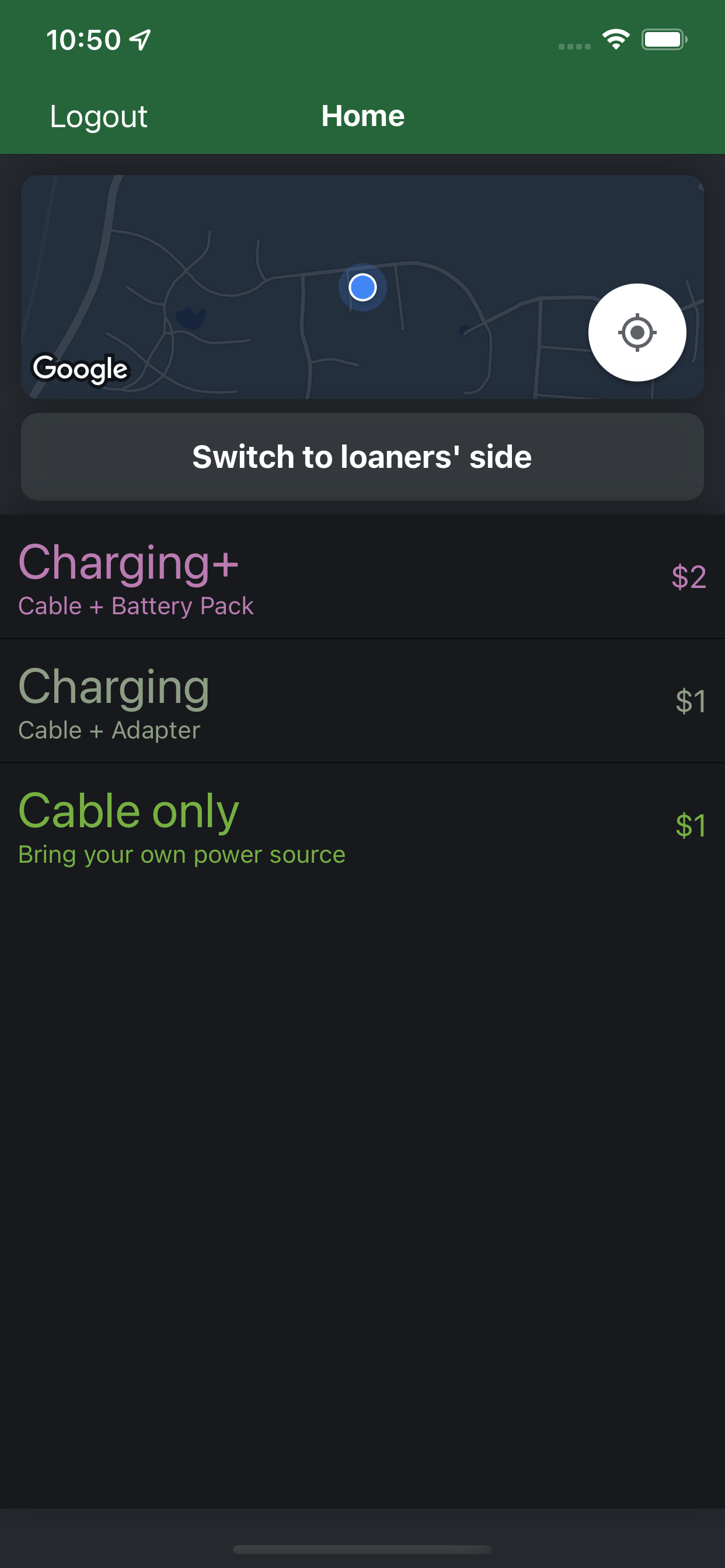 startuptile Wattson-Rent/loan chargers anywhere