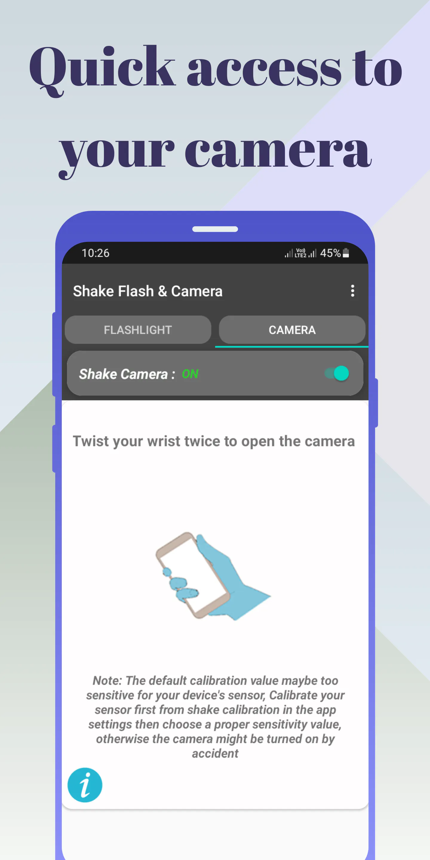 Shake flashlight & camera gallery image