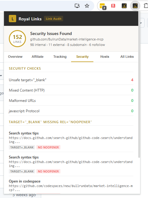 Royal Links Audit- Chrome Extension gallery image
